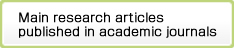 Main research articles published in academic journals